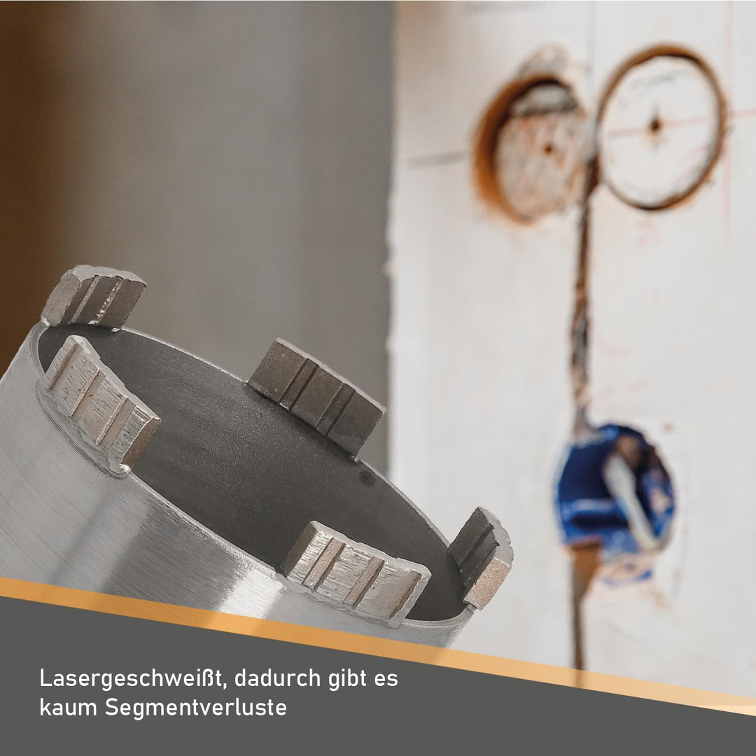 BTEC Diamant Bohrkrone SDS-plus lang (200mm) Aufnahme und Zentrierbohrer Nutzlänge 180 mm Ø 32 mm Be