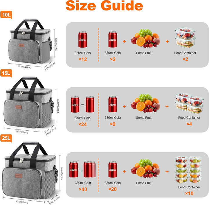 Isolierte Faltbare Kühltasche Lunchtasche wasserdichte Thermotasche Umhänge Tragetasche Für Herren D