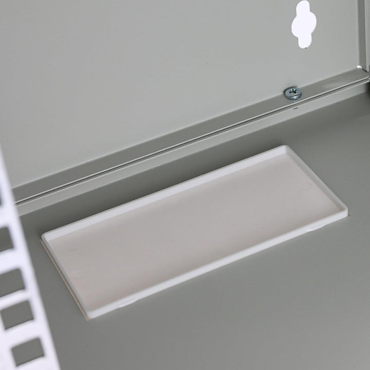 HMF 63409-07 Netzwerkschrank, Serverschrank 10 Zoll | 9 HE | 300 mm Tiefe | Voll montiert | Glastür