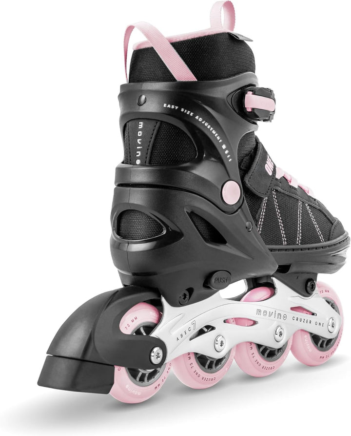 Movino Inline Skates | Cruzer One | Verstellbare Rollschuhe | Inliner für Damen Mädchen Jungen | Inl