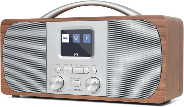 Tragbares DAB Radio | Digitalradios netz- und Batteriebetrieben | DAB Radiowecker | UKW-Radio,Blueto