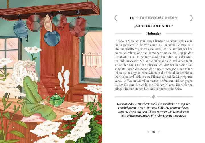 Magie des Märchenwaldes (VIVIDA): Tarotkarten, Märchen & Zauberpflanzen; Set mit Buch und 78 Karten,