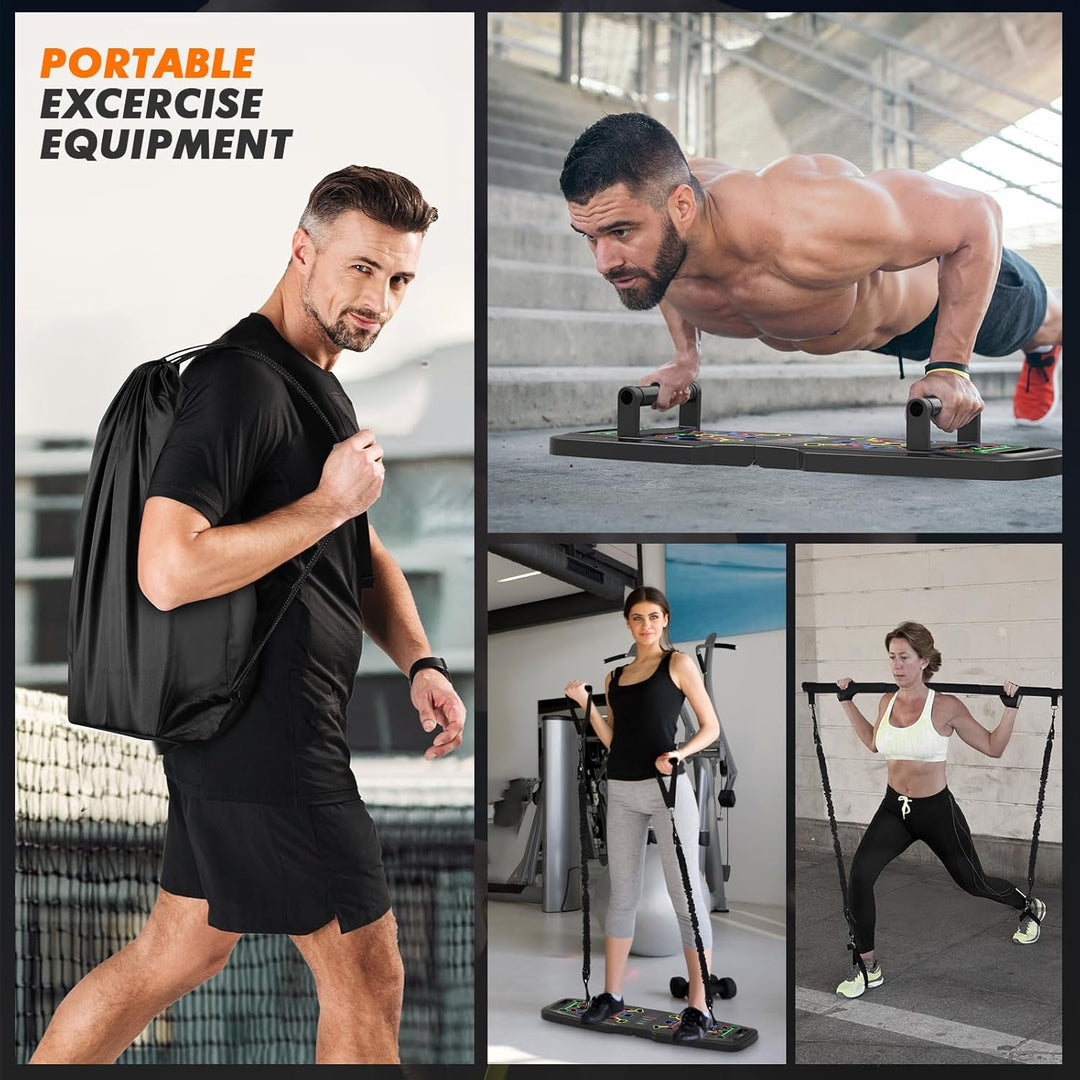 Premium Liegestützbrett Set Liegestützgriffe Push Up Board Verbessertes Konzept 2024 Liegestütze Bre