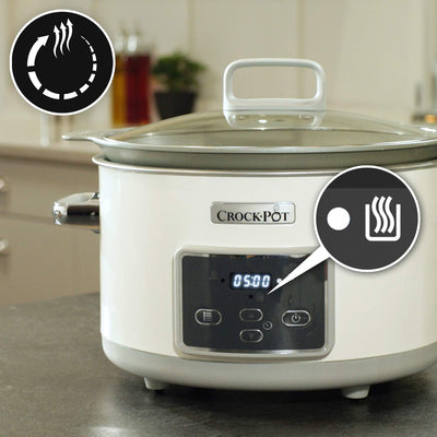 Crock-Pot Digital-Schongarer Saute Slow Cooker mit DuraCeramic | einstellbare Garzeit | 5 Liter (5 P