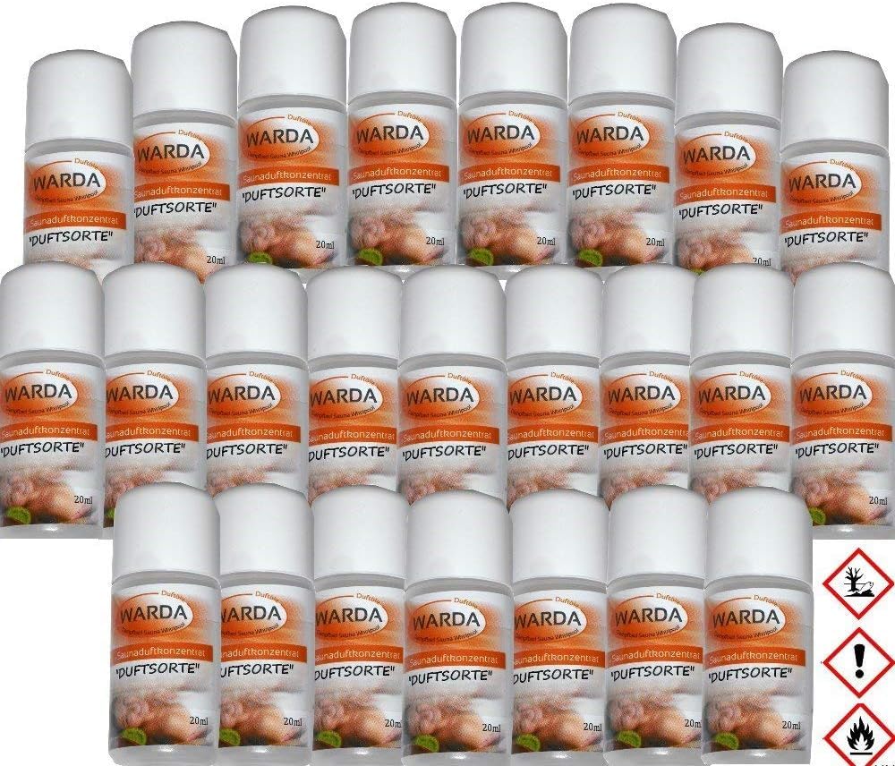 Miniatur-Set mit 24x 20 ml Flaschen von Warda Saunaduftkonzentrat Adventskalenderfüllung (24, ÜBERRA