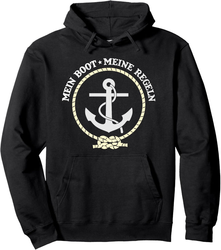Mein Boot Meine Regeln Wassersport Segler Geschenk Kapitän Pullover Hoodie