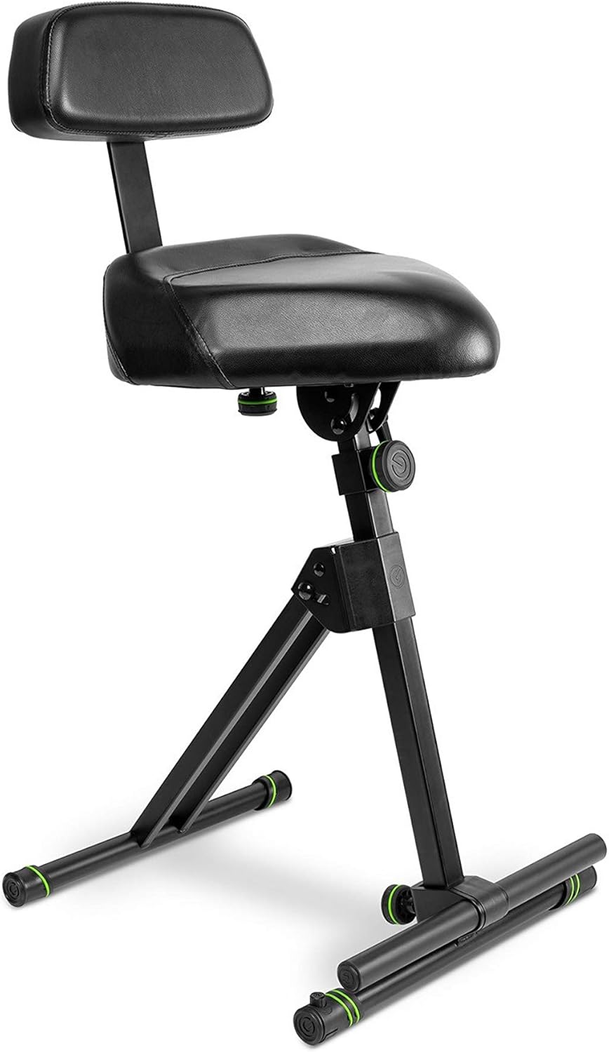 Gravity FM SEAT1 BR - Höhenverstellbare Stehhilfe mit Fussstütze und Rückenlehne, Höhenverstellung b