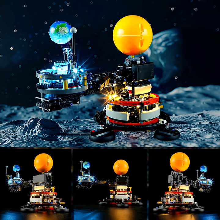 YEABRICKS LED Licht für Lego-42179 Technic Sonne Erde Mond Modell Bausteine Modell (Lego set nicht e