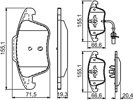 Bosch BP1459 Bremsbeläge - Vorderachse - ECE-R90 Zertifizierung - vier Bremsbeläge pro Set