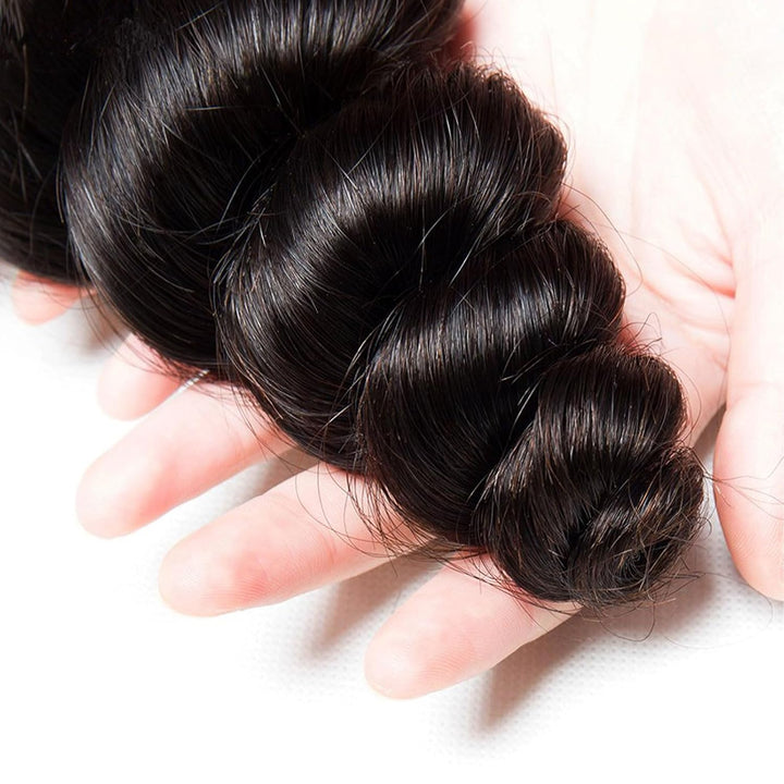 Huarisi Loose Wave 3 Bundles (22 24 26 Inch), Brazilian Human Hair Loose Wave Weaves, 8a Unprocessed