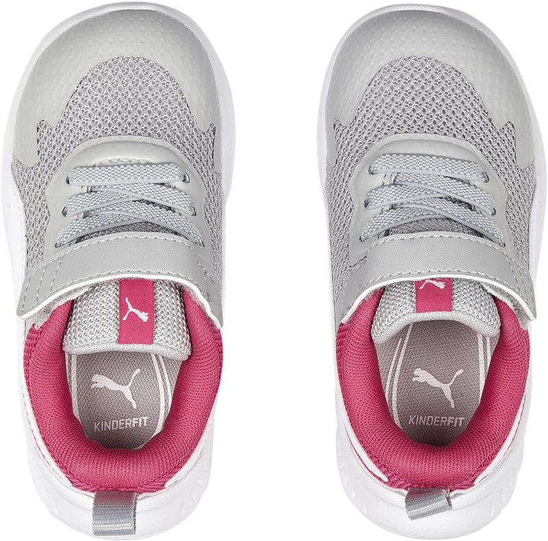 PUMA Unisex Baby Evolve Run Mesh Ac+ Inf Sneaker 20 EU Cool Light Gray Puma White Glowing Pink, 20 E