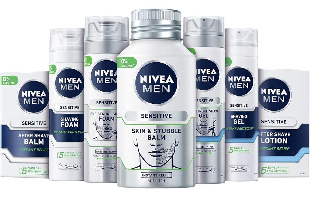 NIVEA MEN Sensitive Rasiergel im 6er Pack (6 x 200 ml), Rasiergel für eine glatte und sanfte Rasur,