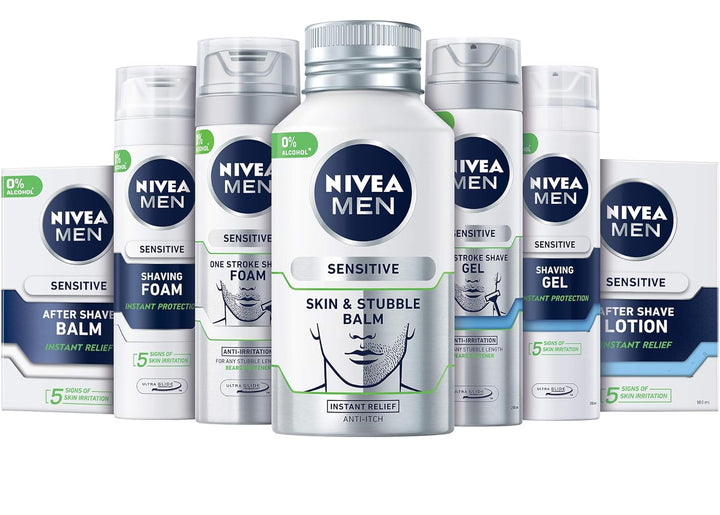 NIVEA MEN Sensitive Rasiergel im 6er Pack (6 x 200 ml), Rasiergel für eine glatte und sanfte Rasur,