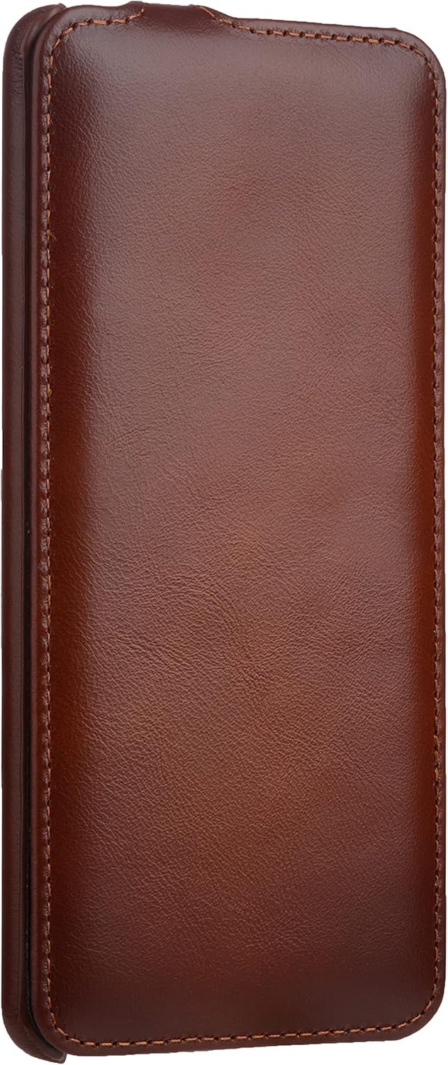 STILGUT UltraSlim kompatibel mit Samsung Galaxy A42 Hülle aus Leder - Samsung A42 5G Flip Case, Klap