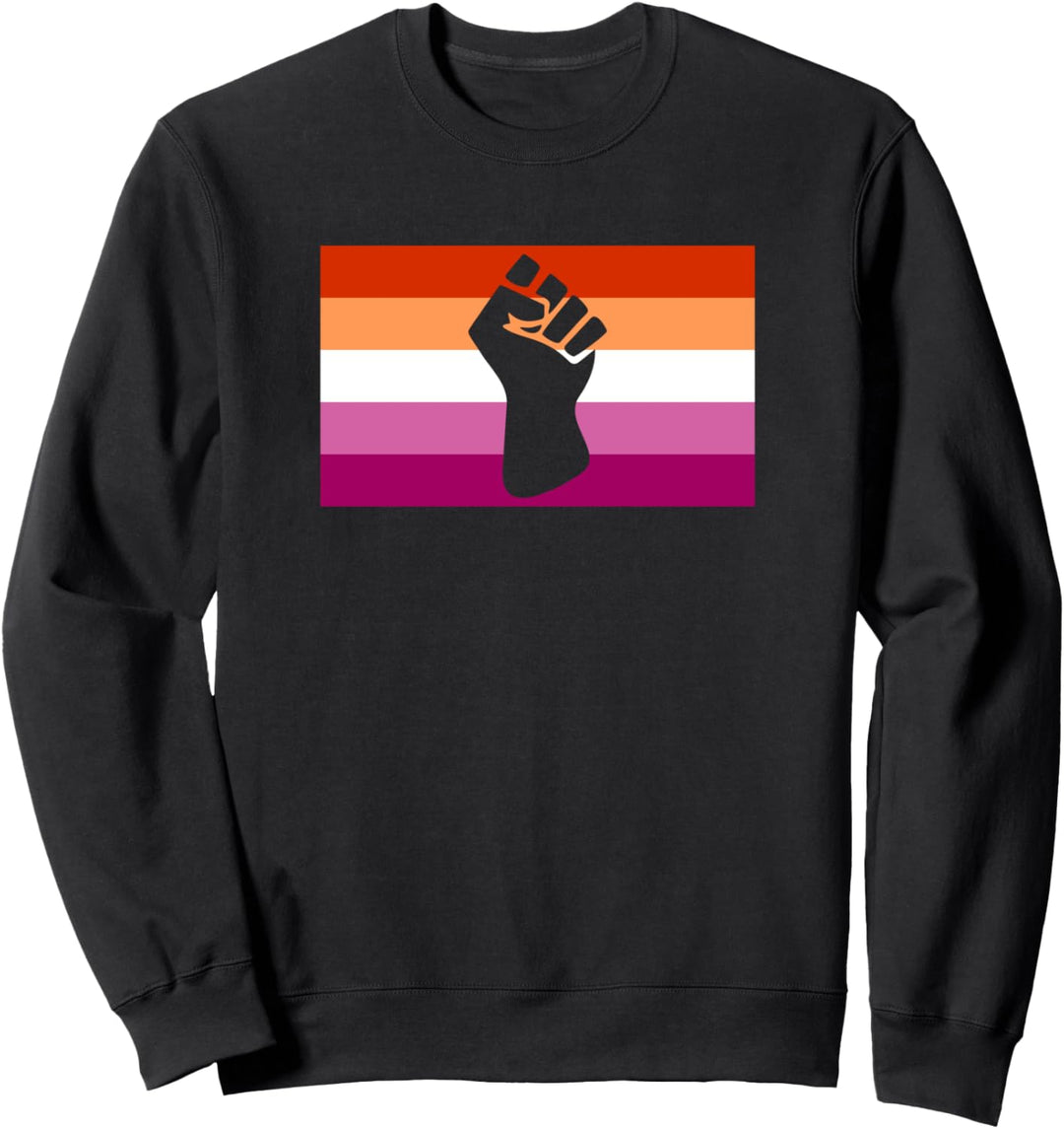 Schwarze Protestfaust Schwule Lesben Pride Flag Stuff Unity Sweatshirt