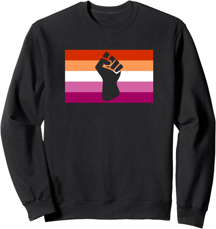 Schwarze Protestfaust Schwule Lesben Pride Flag Stuff Unity Sweatshirt