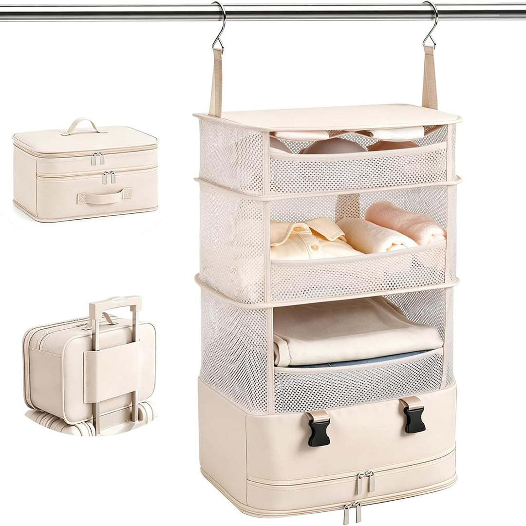 SUGODA Koffer Organizer, 5 Schichten Packing Cubes, Compression Organizer Packing, Camping Hängend,