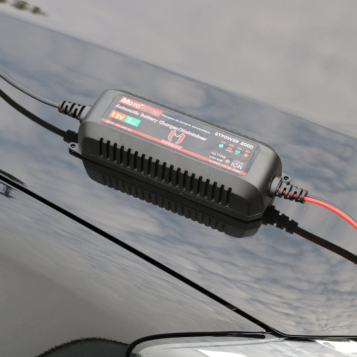 MOTOPOWER MP00207A 12V 2Amp Smart automatische Ladegerät für Bleibatterien und Lithium-Ionen-Batteri