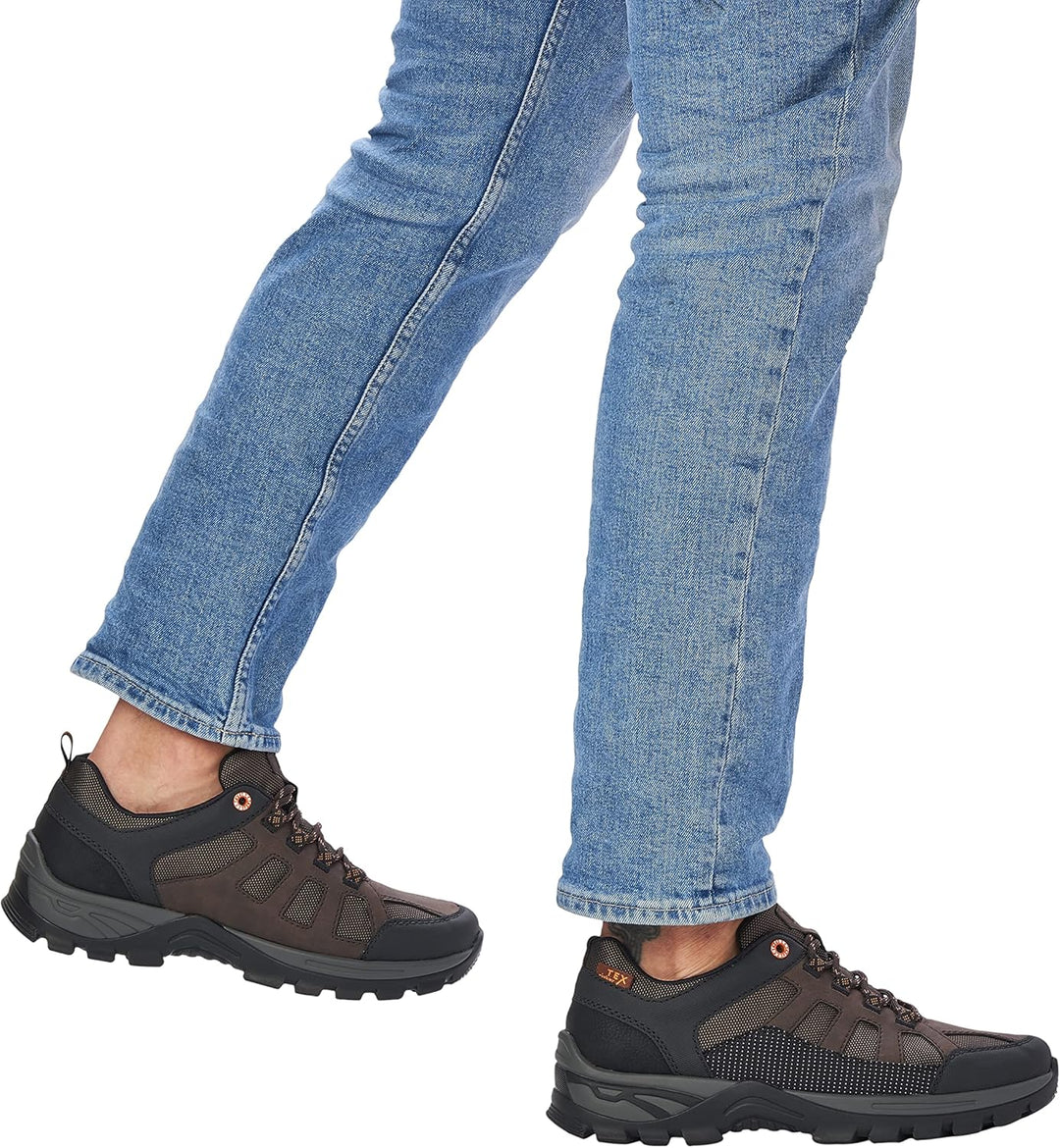 Rieker Herren B6810 Schnürhalbschuhe 40 EU Braun Kombi, 40 EU Braun Kombi