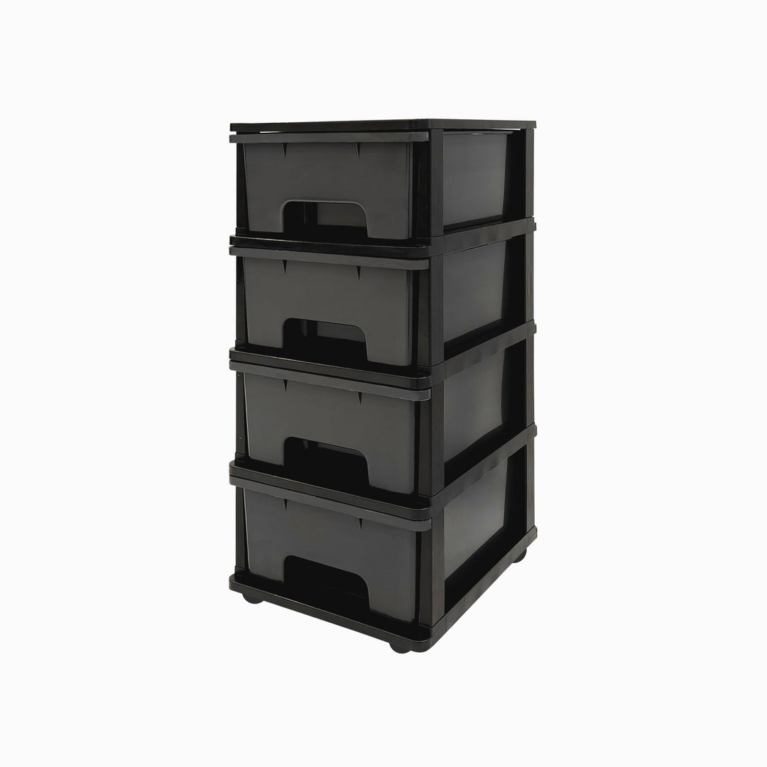 ABBAware Schubladenschrank auf Rädern, Schubladencontainer, 4 grosse 17 Liter Schubladen, der Umwelt