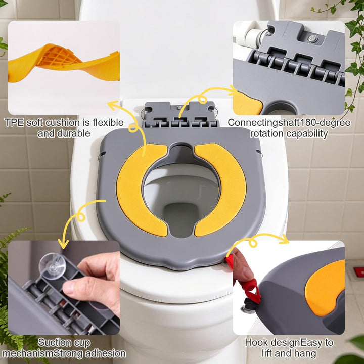 Toilettensitz für Babys, Lernkissen mit Saugnäpfen für Toilettensitz WC Sitz mit Rutschfesten Polste