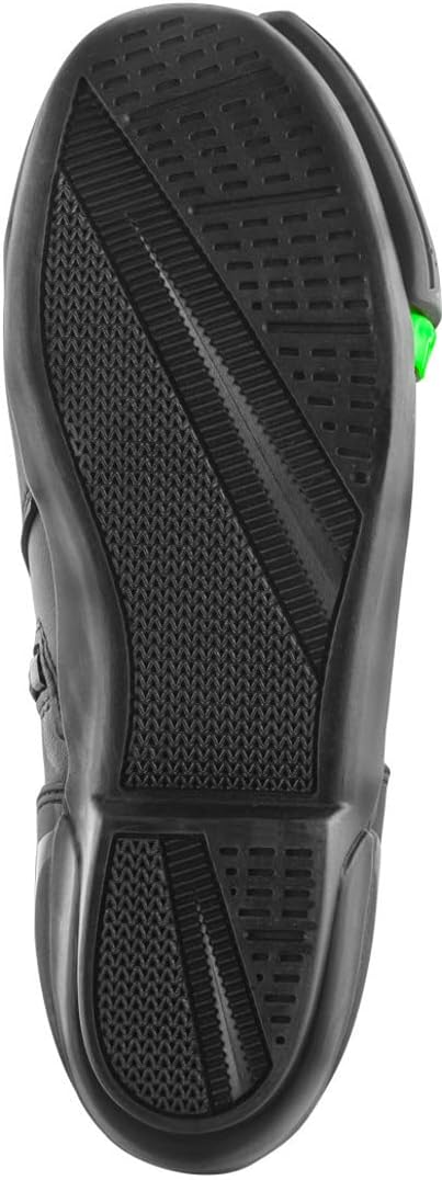 Bogotto Cartagena perforierte Motorrad Stiefel, schwarz/grün, 36 | Atmungsaktiv Schwarz Grün 36 EU,