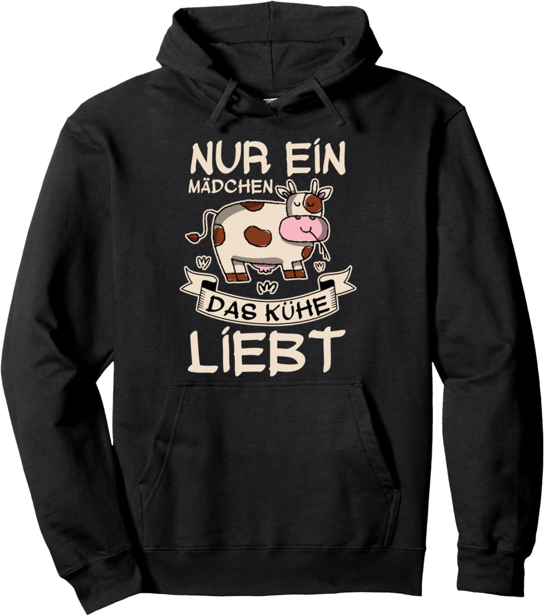 Nur ein Mädchen das Kühe liebt Kuh Pullover Hoodie
