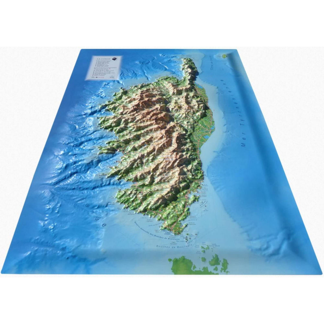 CARTE EN RELIEF DE LA CORSE