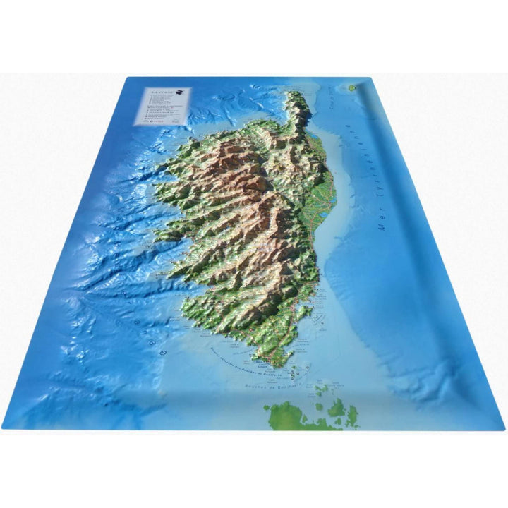 CARTE EN RELIEF DE LA CORSE