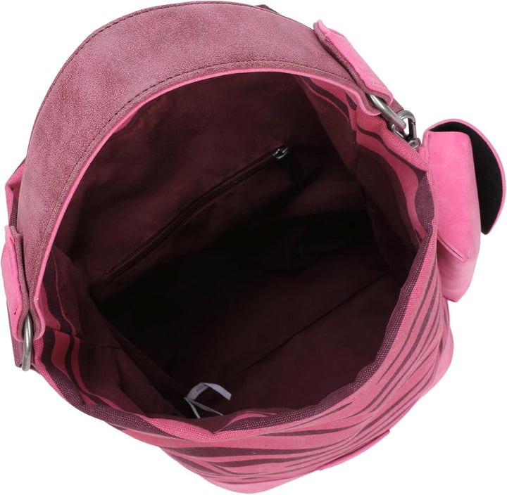 Fritzi aus Preussen Damen Izzy07 Canvas Hobo-Tasche Zebra Pink, Zebra Pink