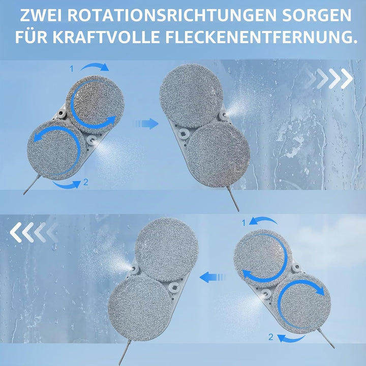Tosima W5 6400 Pa Fensterputzroboter mit Sprühfunktion (Fernbedienung und 20-Zoll-Düsen)
