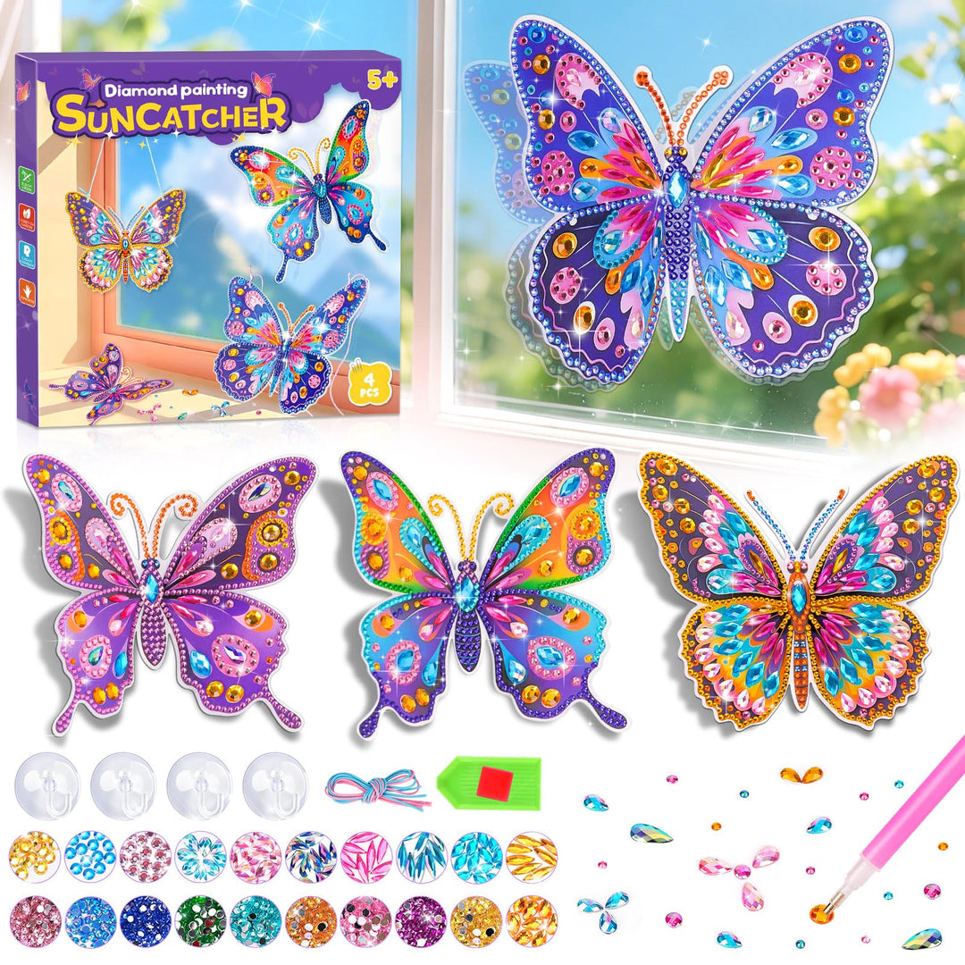 Basteln Mädchen 8 10 6 Jahre, Bastelset Kinder ab 6 Jahre Schmetterling Geschenk Mädchen 7 5 8 9 10
