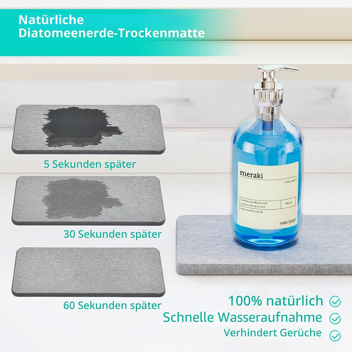 HapiRm Spülbecken Organizer Küchen Schwammhalter - Selbstentleerend | Spüle Organizer mit Bürstenhal
