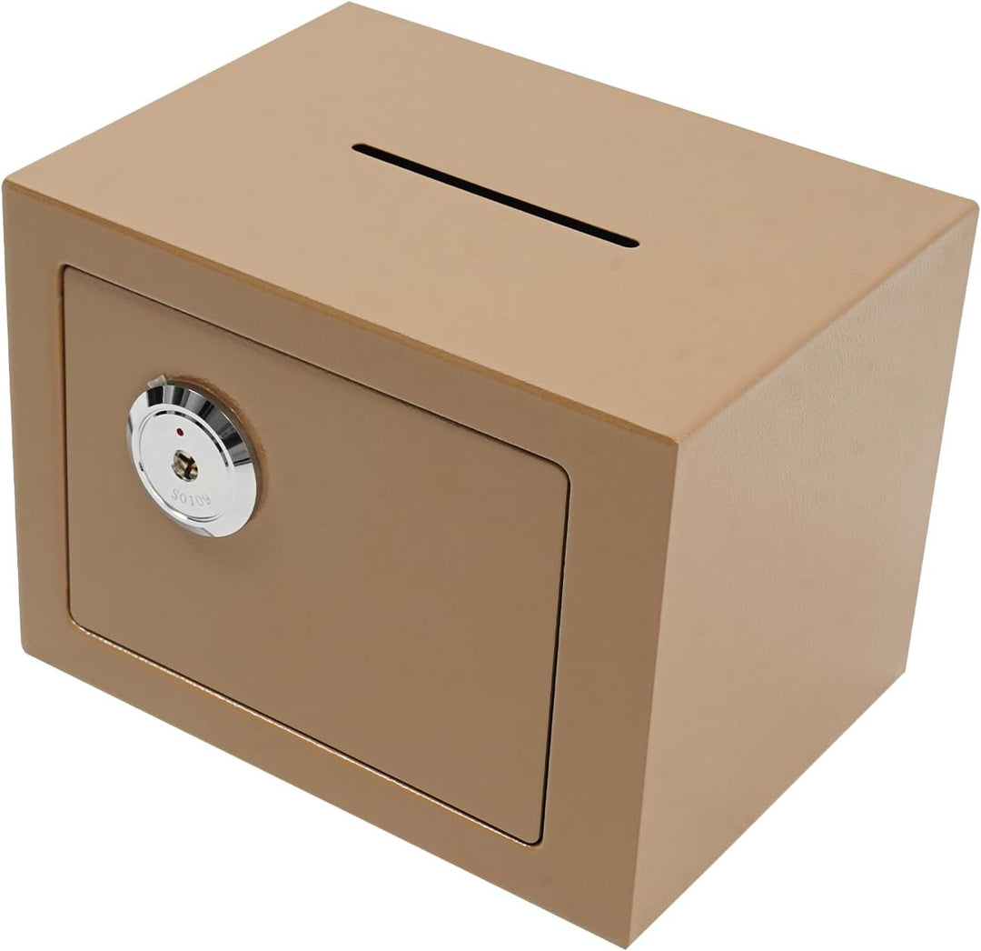 Safe Tresor Klein - Möbeltresor mit Schlüssel Safe Geldschrank 23x17x17cm feuerfest für Schmuck, Bar