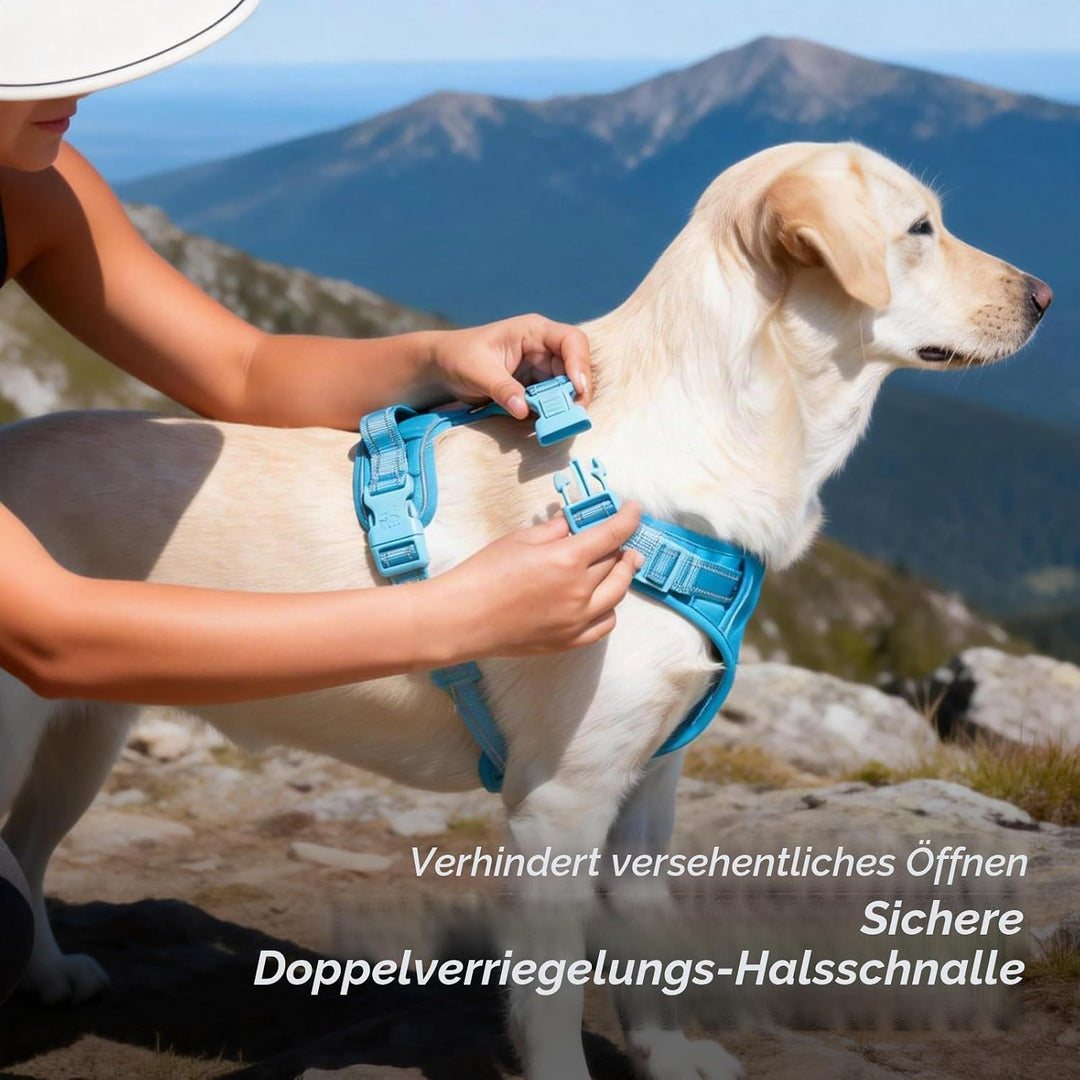 PoyPet Keine Pull Hundegeschirr, Reflektierendes Hundegeschirr für Hunde ohne Choke, Verstellbare, w