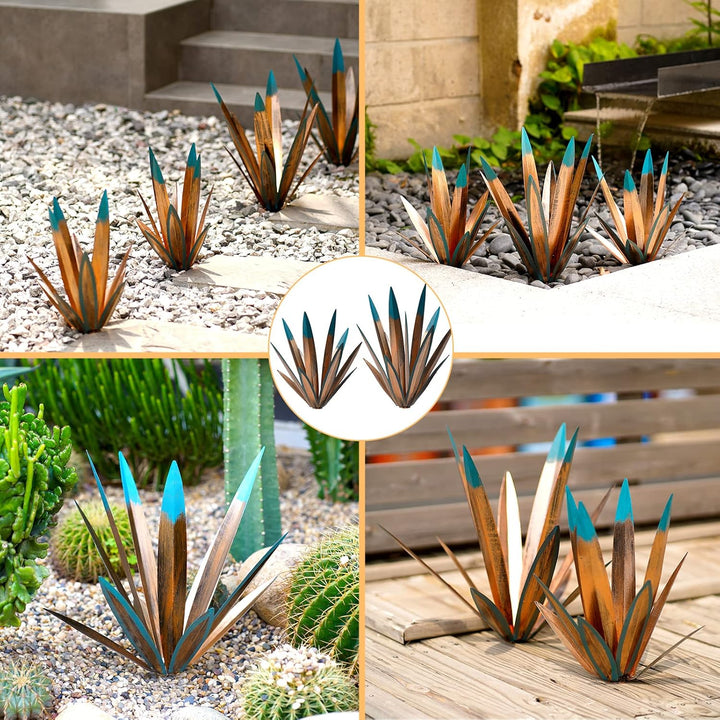 Tequila Rustikale Skulptur DIY Rustikale Handbemalte Metall Agave Pflanze Home Decor Garten Hof Skul