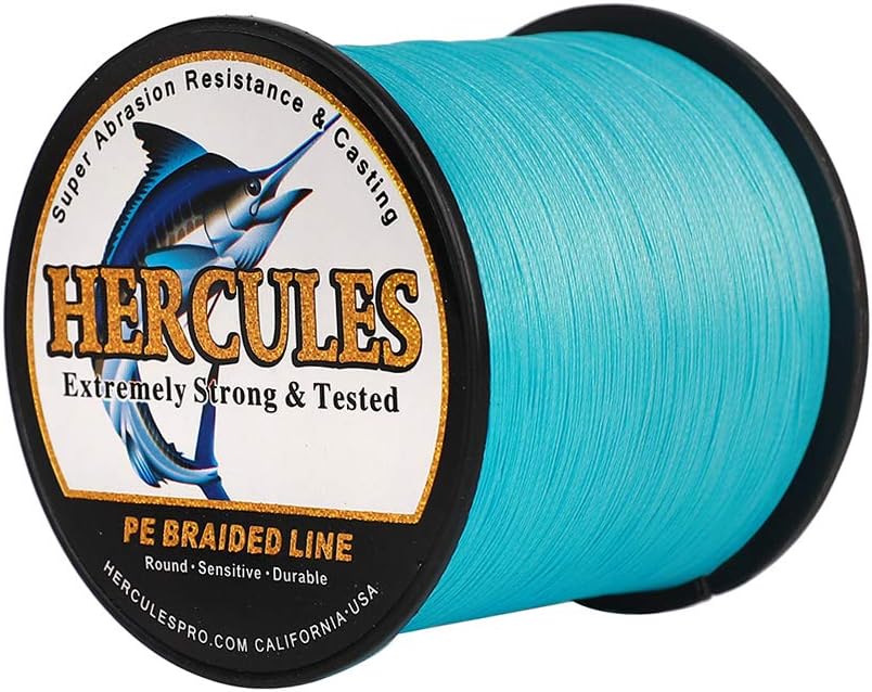 HERCULES Super Cast 100m - 2000m Yards Geflochtene Angelschnur 10lb - 300lb Test für Salzwasser Süss