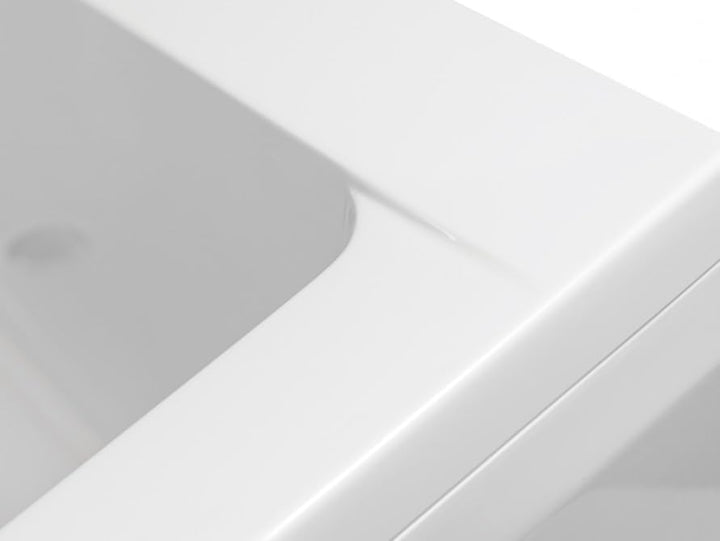BADLAND Badewanne Original Weiss Acryl Wanne Rechteck QUADRO 180x80 KOMPLETTSET SET + Füssen und Exk