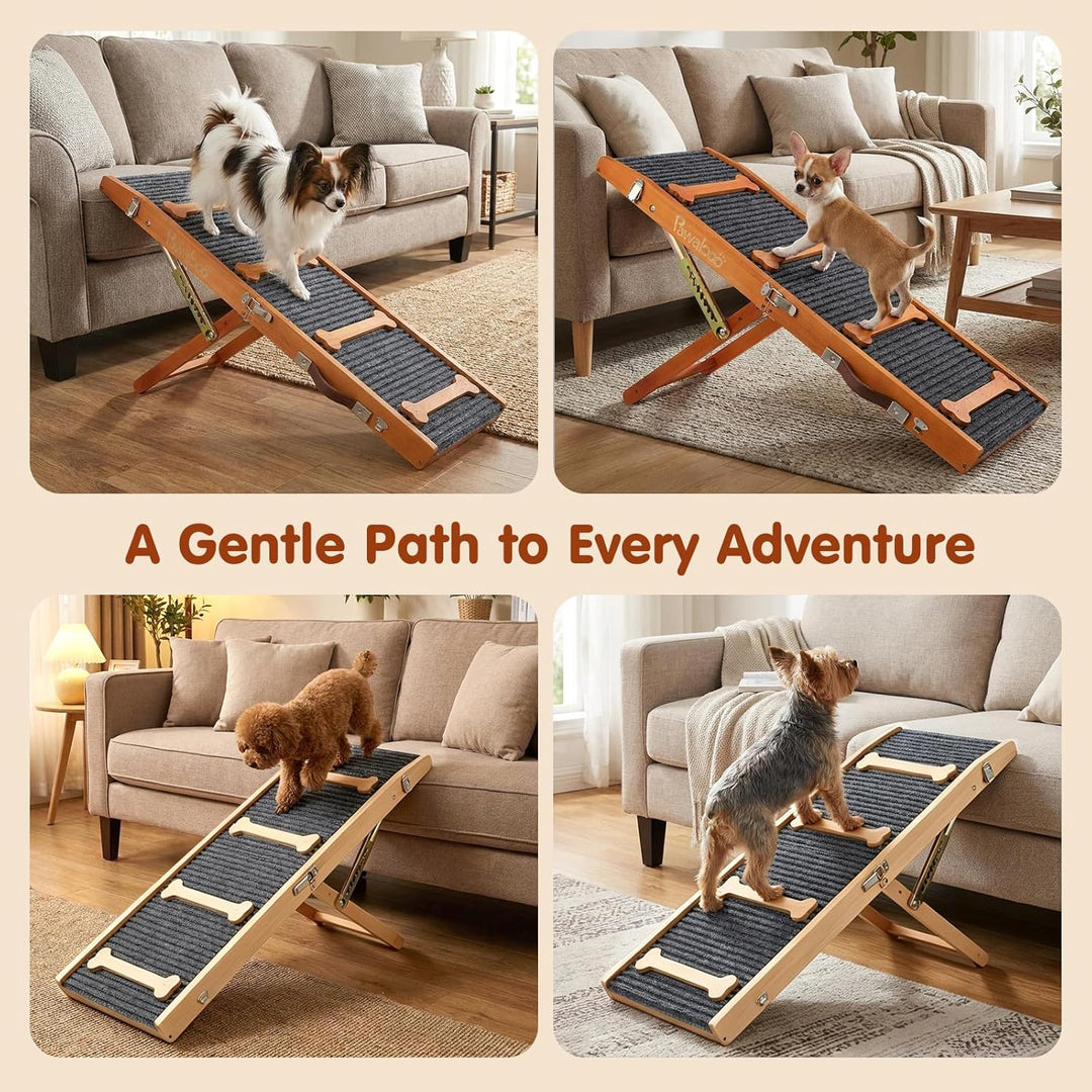 Pawaboo 2026 Verbesserte Hundebrücke Für Couch, Faltbare Kleine Hundebrücke Für Sofa Mit 7 Einstellb
