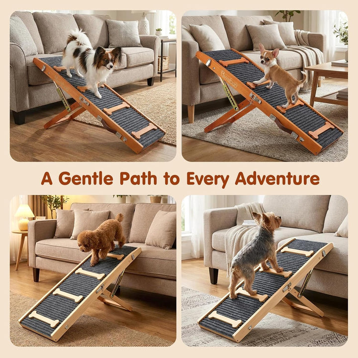 Pawaboo 2026 Verbesserte Hundebrücke Für Couch, Faltbare Kleine Hundebrücke Für Sofa Mit 7 Einstellb