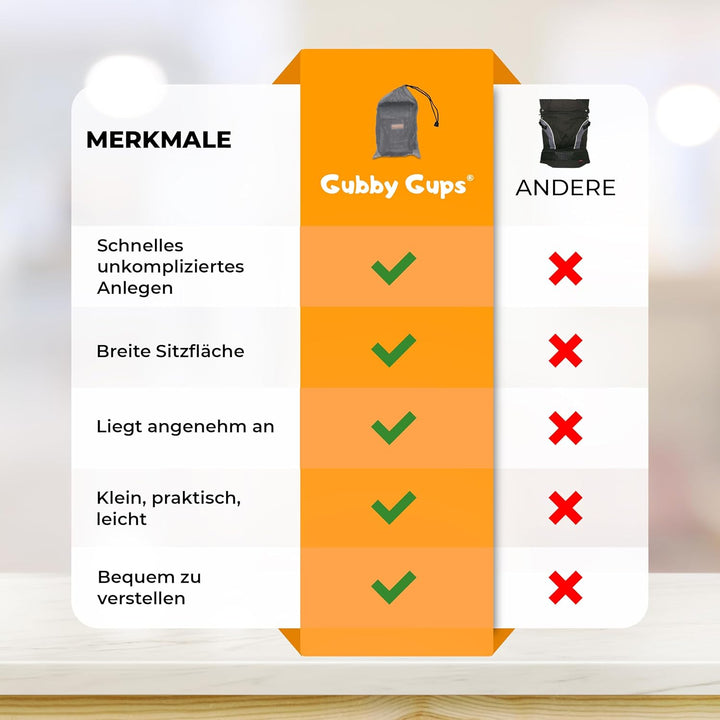 GUBBY GUPS® Ergonomische praktische Babytrage V1.0 für schnelle Einsätze von Family-Land.de® - Trage