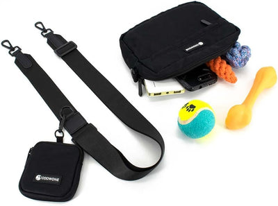 COOWONE wasserdichte Leckerlibeutel für Hunde, Dog Walking Bag, integrierter Kotbeutelspender, verst