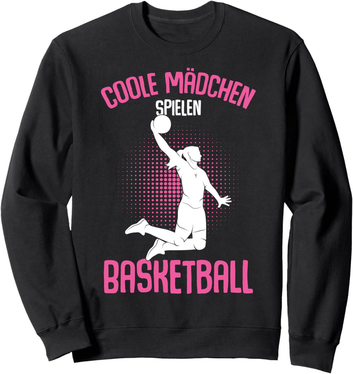 Coole Mädchen spielen Basketball Basketballerin Kinder Sweatshirt