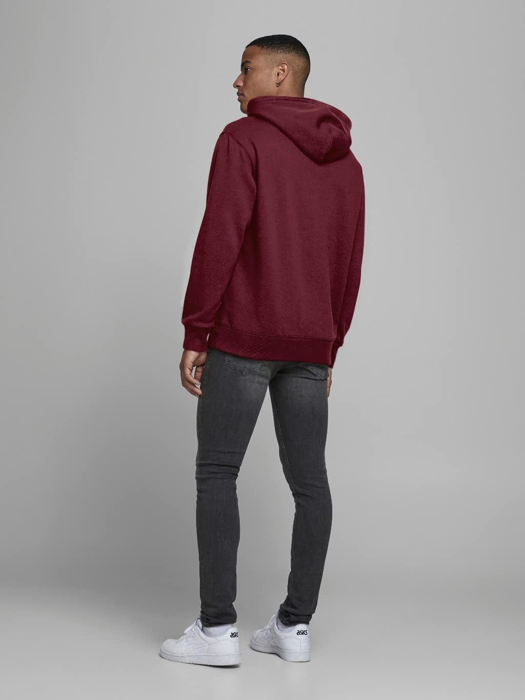 JACK & JONES Herren Rddaiden Hood Sweat L/S Sn Kapuzenpullover M Rot (Port Royale/Reg), M Rot (Port