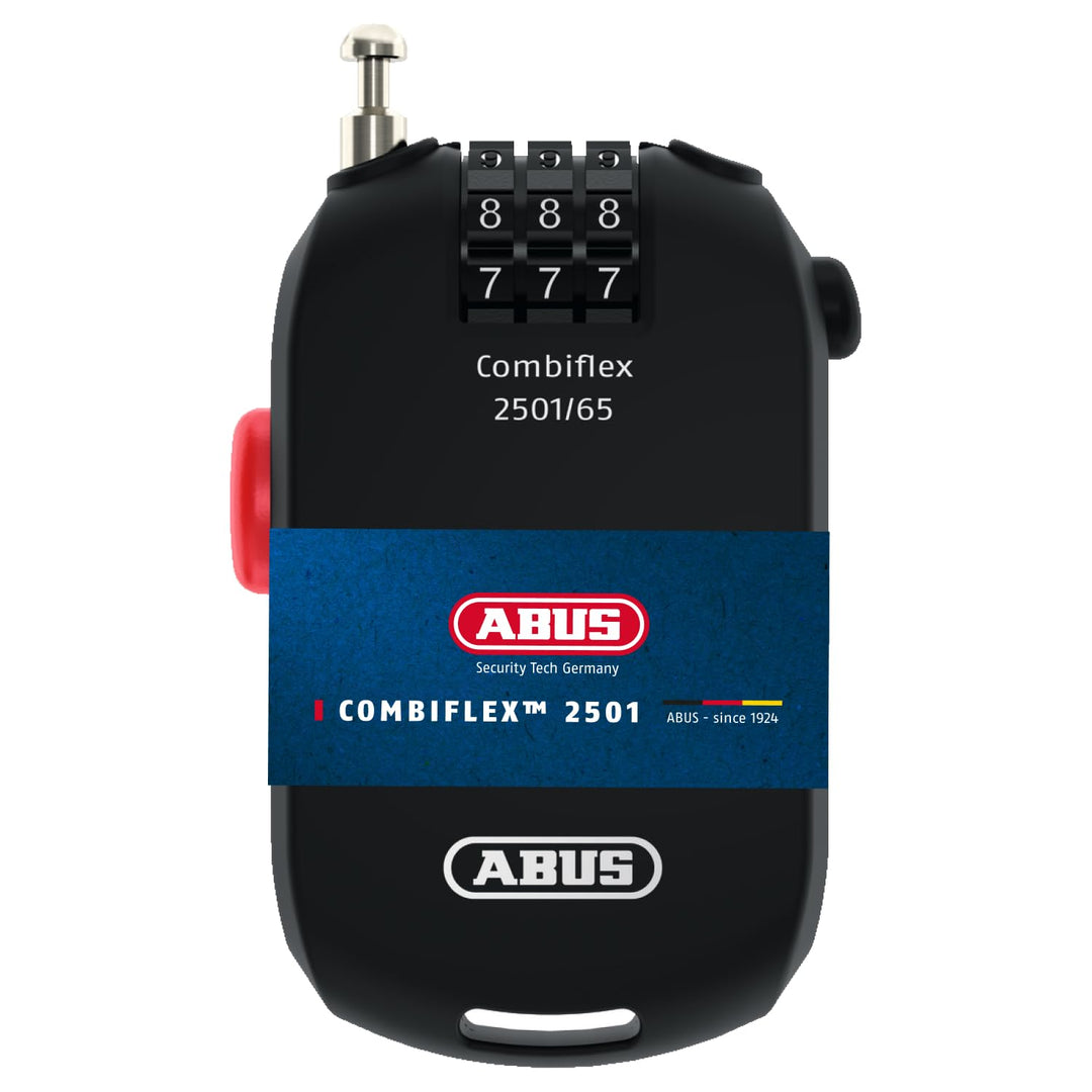 ABUS Spezialschloss Combiflex 2501/65 - Geeignet als Gepäcksicherung, Skischloss, Helmsicherung - mi