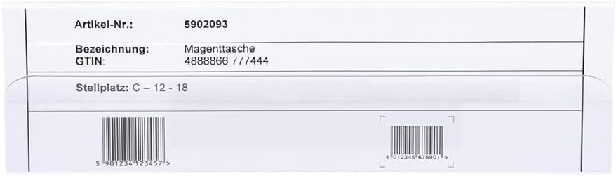 Krog Etikettenhalter magnetisch mit verkürzter und nach vorne gebogener Vorderseite, 210 x 55 mm, 50