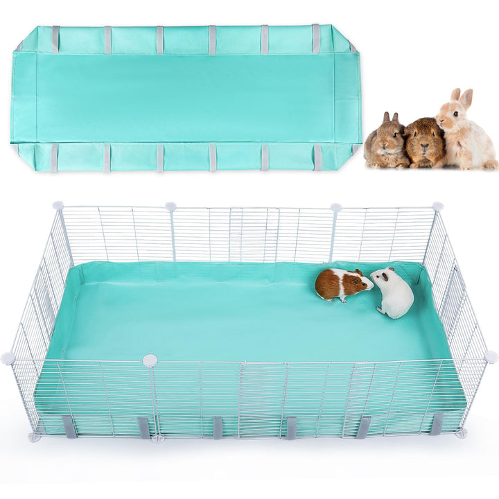 Meerschweinchen Käfigeinlage wasserdicht mit Klett – Wiederverwendbare Kaninchen Unterlage mit Tarp-