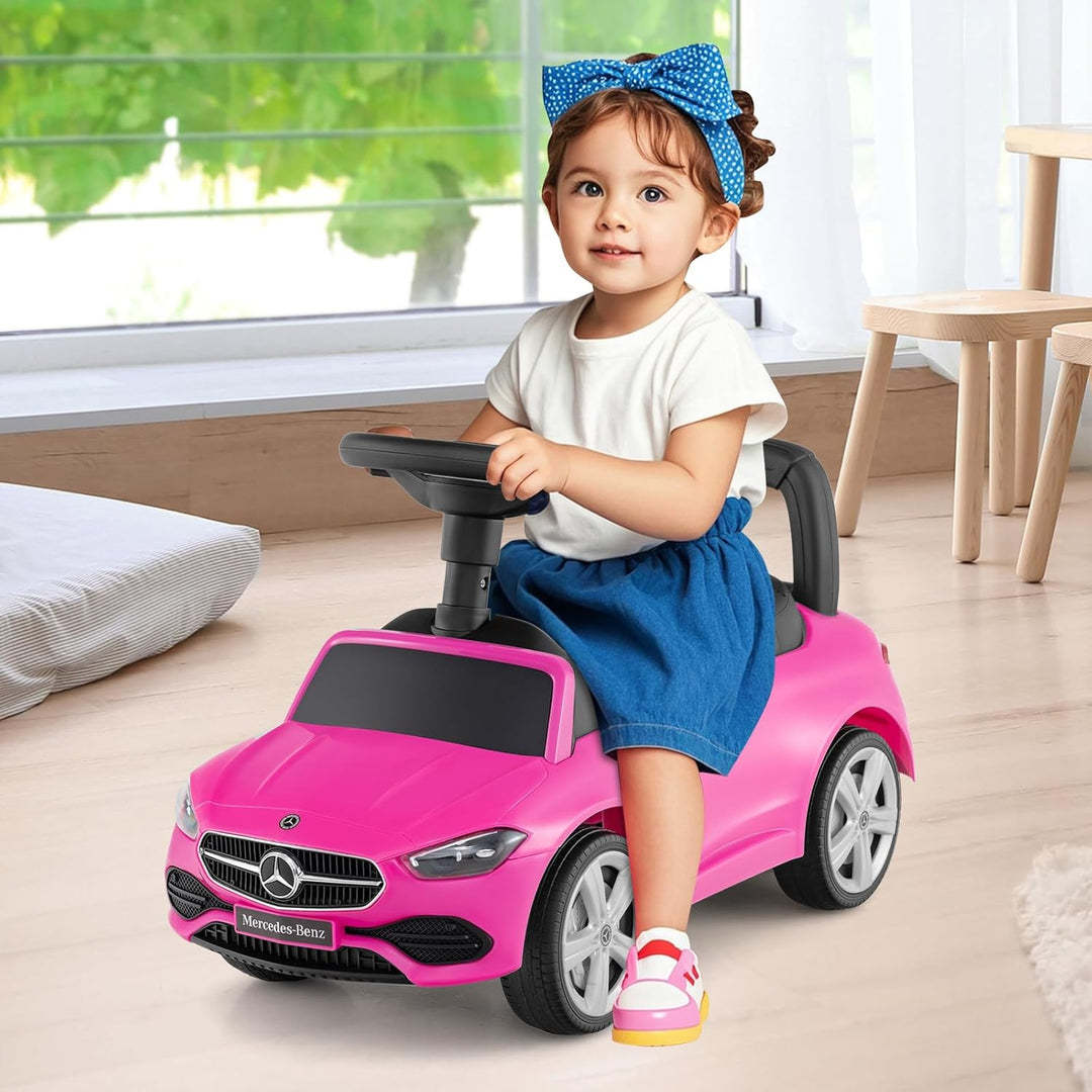 DREAMADE Kinder Rutschauto, Mercedes-Benz Lizenziertes Rutscherfahrzeug mit Hupe, Motorengeräuschen,