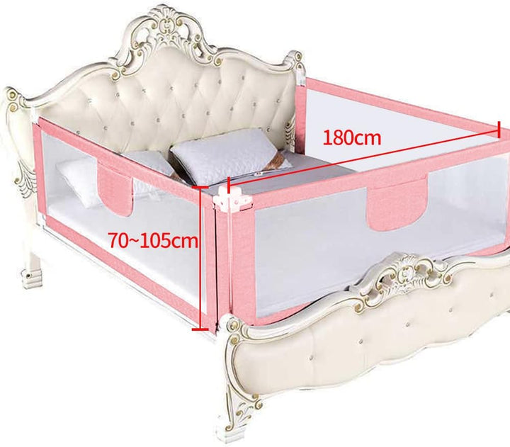 OHMG Bettgeländer,Sicherheitsgitter für Kinder,Sicherheitsgitter für Bett,höhenverstellbar,tragbar,B