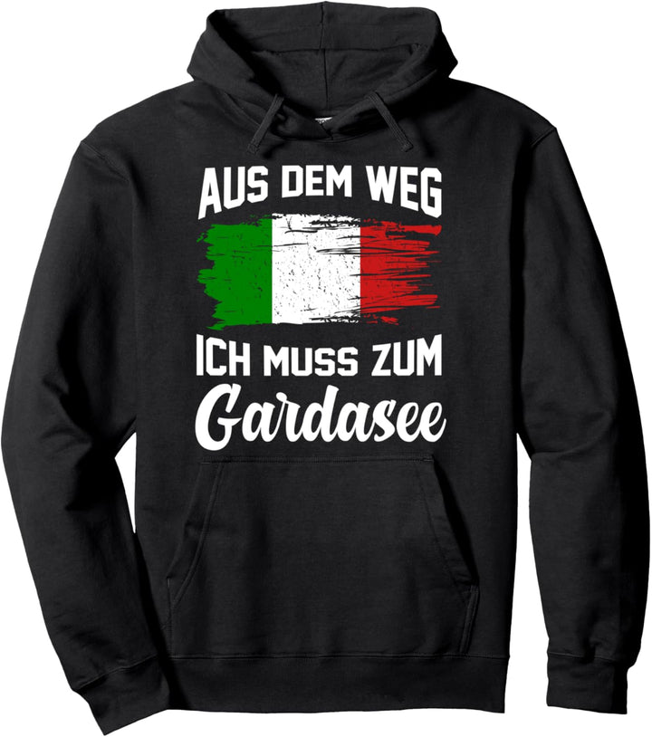Gardasee Italienische Flagge Pullover Hoodie